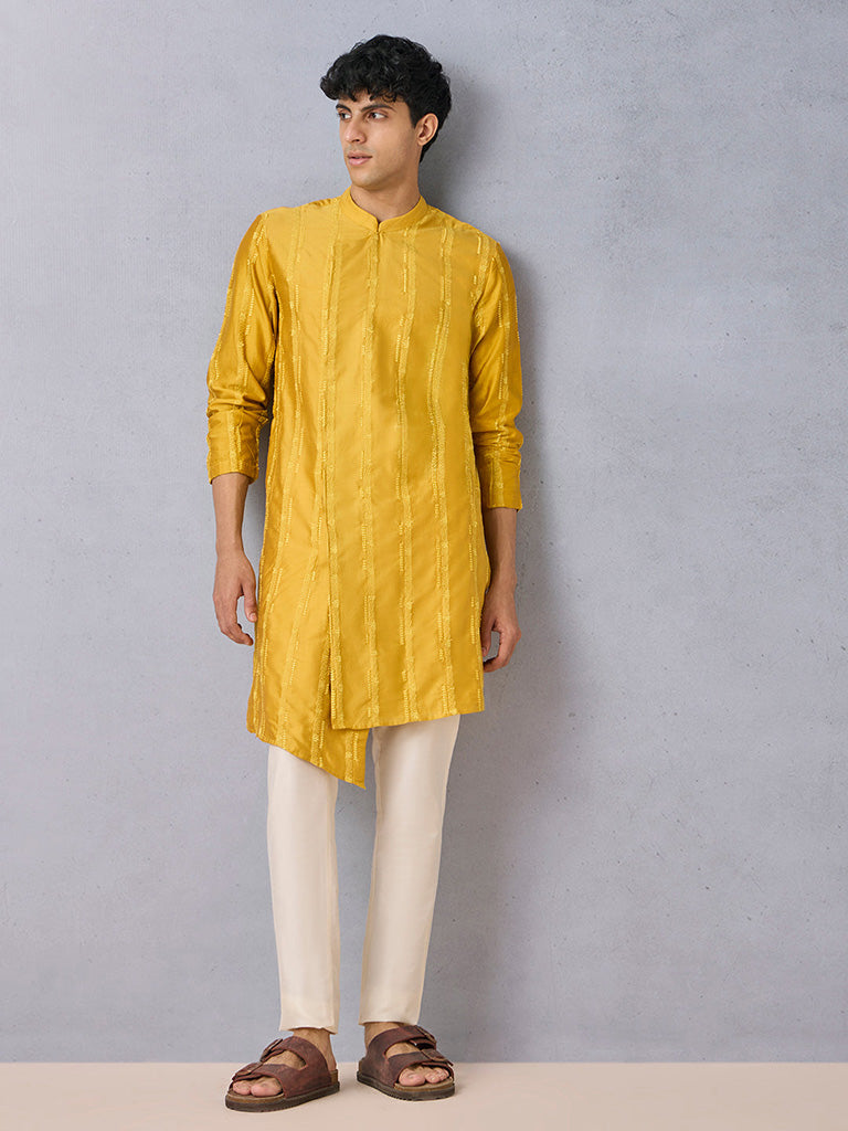 Embroidered Yellow Kurta