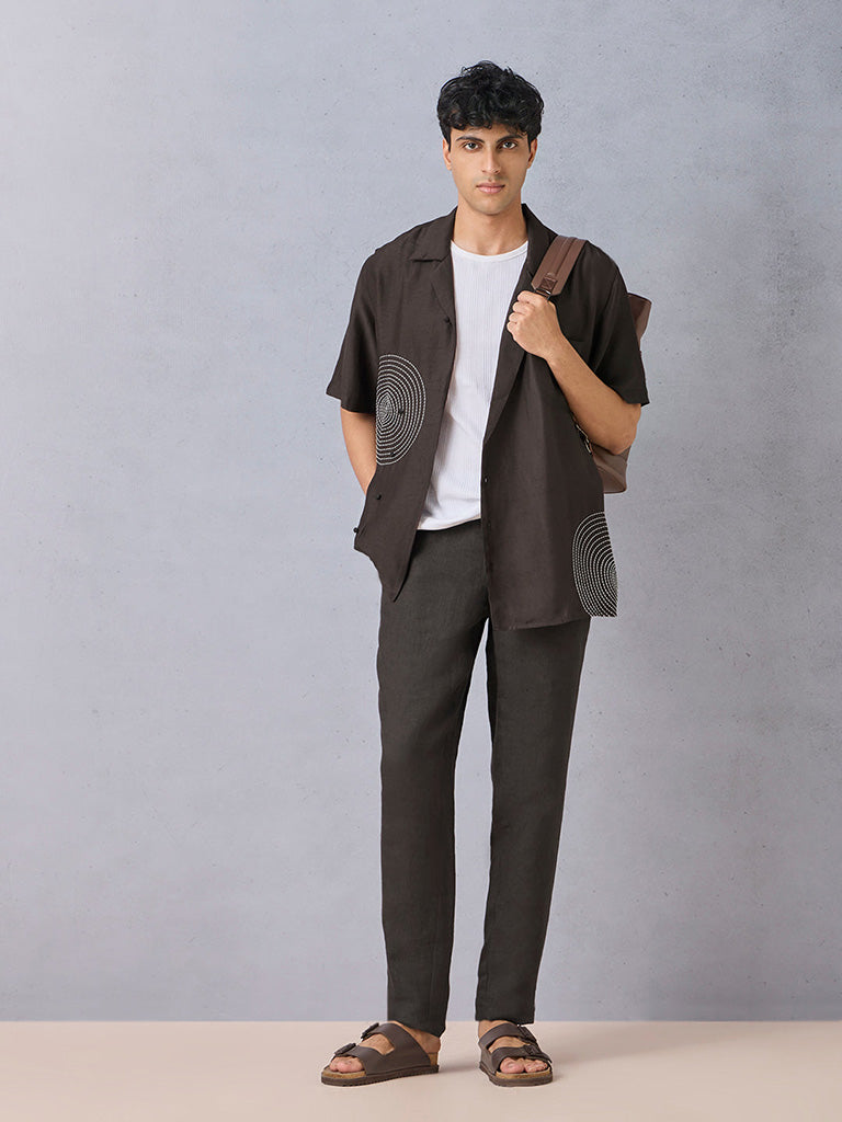 Embroidered Brown Shirt