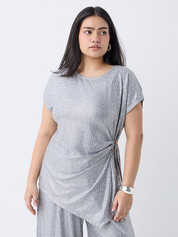 Gia Silver Shimmer Detailed Top