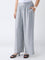 Gia Silver Shimmer Detailed High-Rise Pants