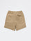 HOP Kids Boys Taupe Mid-Rise Cotton-Blend Shorts