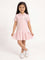 HOP Kids Girls Pink Embroidered Cotton Polo Dress