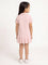 HOP Kids Girls Pink Embroidered Cotton Polo Dress