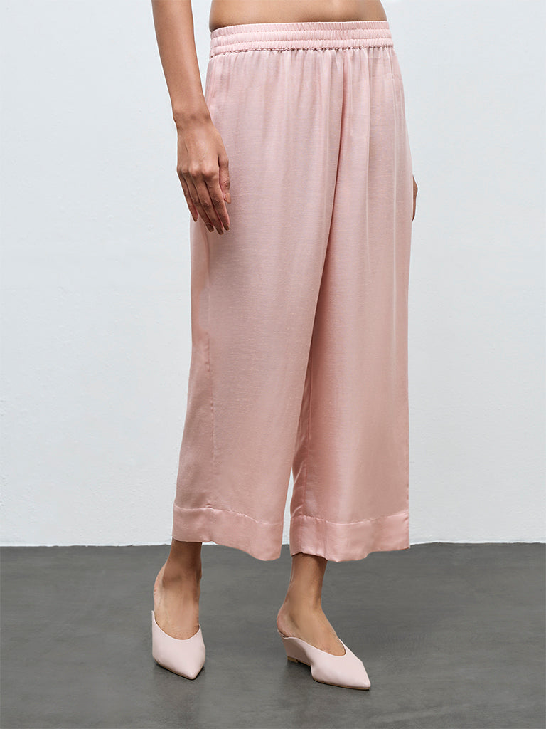 Zuba Pink Solid Pants