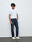 WES Casuals Dark Blue Relaxed-Fit Mid-Rise Jeans