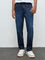 WES Casuals Dark Blue Relaxed-Fit Mid-Rise Jeans
