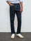 WES Casuals Dark Blue Slim-Fit Mid-Rise Jeans