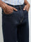 WES Casuals Dark Blue Slim-Fit Mid-Rise Jeans