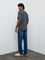 WES Casuals Dark Blue Relaxed Fit Mid-Rise Jeans