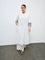 Diza White Floral Embroidered Cotton A-Line Kurta