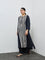 Diza Black Foliage Design A-Line Kurta