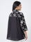 Gia Black Foliage Embroidered Cotton Blouse