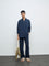 ETA Navy Textured Relaxed-Fit Cotton Shirt