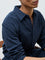 ETA Navy Textured Relaxed-Fit Cotton Shirt
