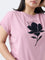 Gia Blush Pink Floral Embroidered Cotton T-Shirt