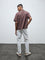 Nuon White Slim-Fit Mid-Rise Jeans