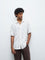 Ascot Off White Abstract Printed Relaxed-Fit Shirt
