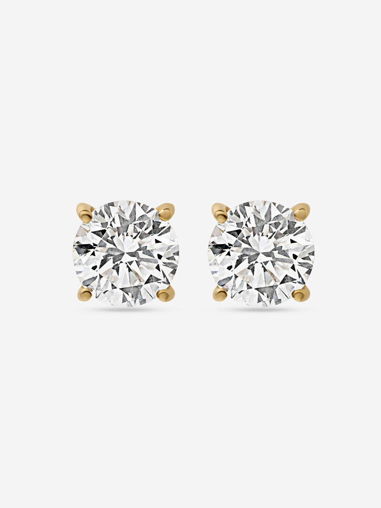 Classic Comet Solitaire Lab Diamond Stud Earring