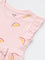 HOP Kids Girls Light Pink Printed A-Line Cotton-Blend Dress
