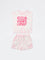 HOP Kids Girls Pink Embellished Cotton-Blend Top and Shorts Set