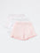 HOP Baby Girls Pink Printed Cotton Shorts - Pack of 3