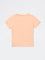 HOP Kids Girls Peach Tropical Printed Cotton T-Shirt
