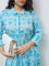 Diza Blue Botanical Printed Tunic