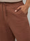 ETA Brown Crinkle-Textured Relaxed-Fit Mid-Rise Cotton Shorts