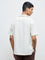 ETA Off-White Floral Embroidered Relaxed-Fit Cotton Shirt
