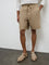 ETA Taupe Relaxed-Fit Mid-Rise Cotton Shorts