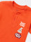 HOP Kids Boys Orange Graphic Design Cotton T-Shirt