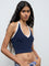 Nuon Navy Ribbed Top