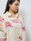 Gia Cream Floral Pattern Cotton-Blend Shirt