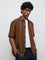Ascot Taupe Striped Relaxed-Fit Shirt