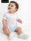 2-Piece HOP Baby Girls White Printed Cotton Set