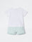 2-Piece HOP Baby Girls White Printed Cotton Set