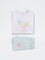 2-Piece HOP Baby Girls White Printed Cotton Set