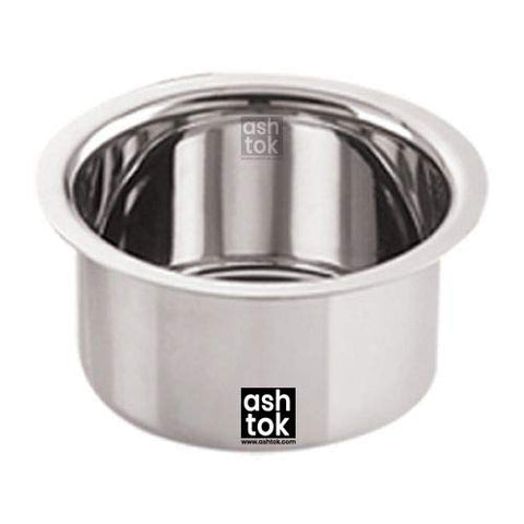 Stainless Steel Flat Bottom Patila, Tope for Cooking.