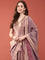 Lavender Banaras Silk Anarkali Set