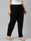 Women Solid Black Chinos Trousers