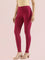 Dark Fuchsia Cotton Stretch Ankle Length Leggings