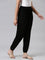 Girls Solid Black Harem Pants