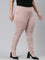 Women Solid Baby Pink Stretch Ponte Pants