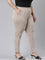 Women Solid Beige Stretch Ponte Pants