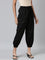 Women Solid Black Cotton Cropped Salwar