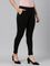 Women Solid Black Stretch Ponte Pants