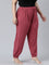 Women Solid Rusty Pink Harem Pants