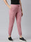 Women Solid Mauve Mid Rise Casual Joggers