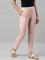 Women Solid Light Pink Cotton Mid Rise Kurti Pants - Tall