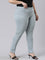 Women Solid Dusty Blue Super Stretch Jeggings